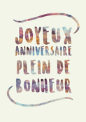 Joyeux anniversaire avec des teintes pastel